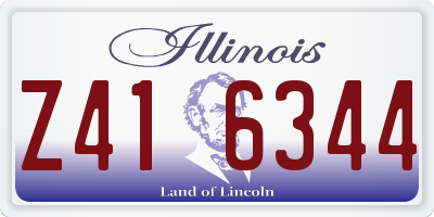 IL license plate Z416344
