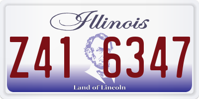IL license plate Z416347
