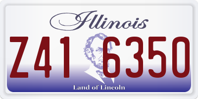 IL license plate Z416350