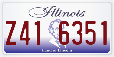 IL license plate Z416351
