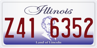 IL license plate Z416352