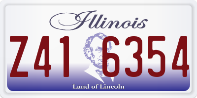 IL license plate Z416354