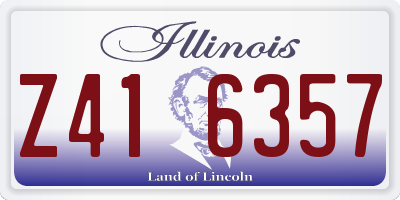 IL license plate Z416357