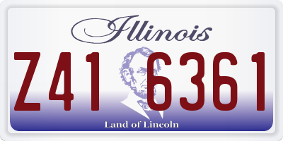 IL license plate Z416361