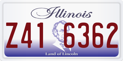 IL license plate Z416362