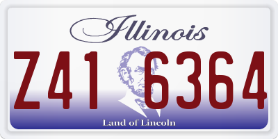 IL license plate Z416364