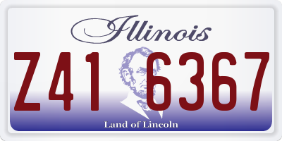 IL license plate Z416367