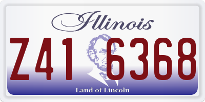 IL license plate Z416368