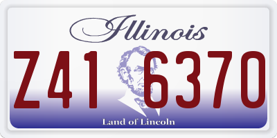 IL license plate Z416370