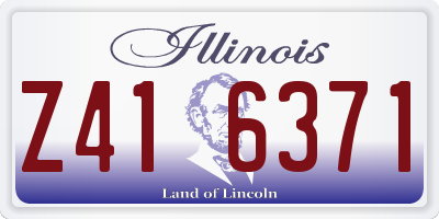 IL license plate Z416371
