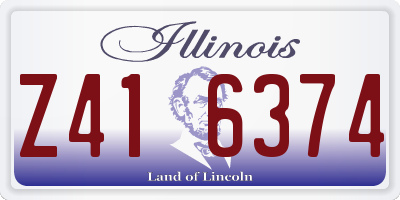 IL license plate Z416374