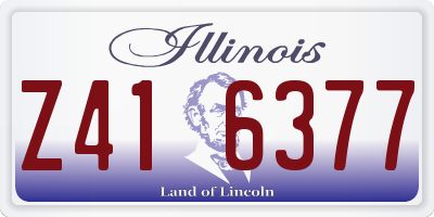 IL license plate Z416377