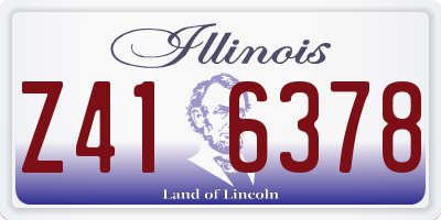 IL license plate Z416378