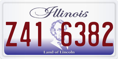 IL license plate Z416382