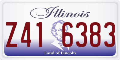 IL license plate Z416383