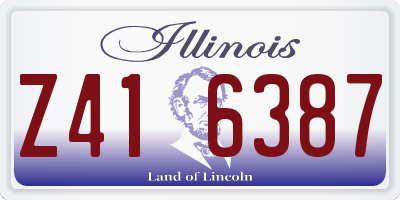 IL license plate Z416387