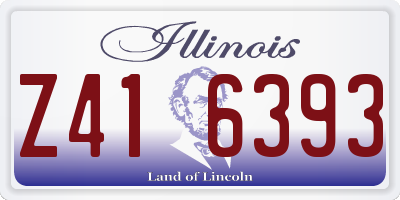 IL license plate Z416393
