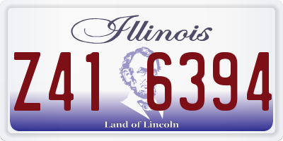 IL license plate Z416394