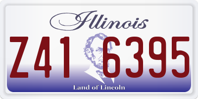 IL license plate Z416395