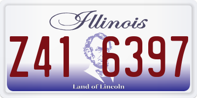 IL license plate Z416397