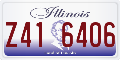 IL license plate Z416406