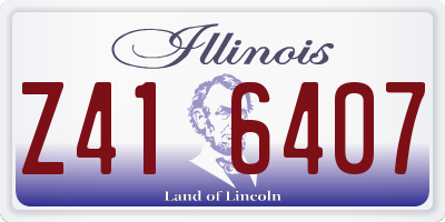 IL license plate Z416407