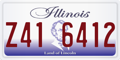 IL license plate Z416412