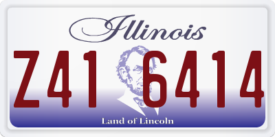 IL license plate Z416414