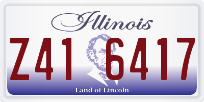 IL license plate Z416417