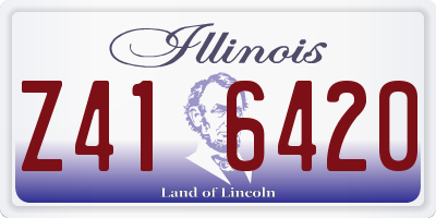 IL license plate Z416420