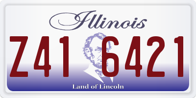 IL license plate Z416421