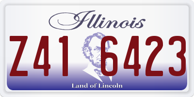 IL license plate Z416423