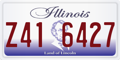 IL license plate Z416427