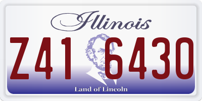 IL license plate Z416430