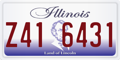 IL license plate Z416431