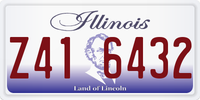 IL license plate Z416432
