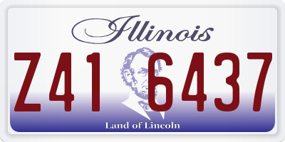 IL license plate Z416437