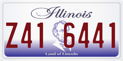 IL license plate Z416441