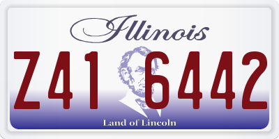 IL license plate Z416442
