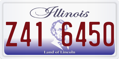 IL license plate Z416450