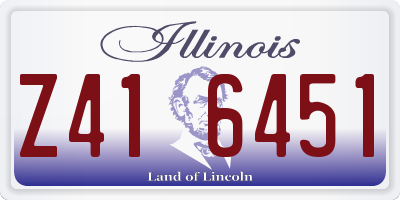 IL license plate Z416451
