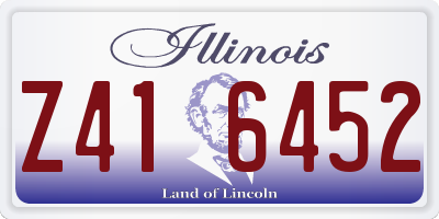IL license plate Z416452