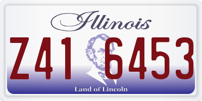 IL license plate Z416453