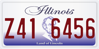 IL license plate Z416456