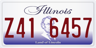 IL license plate Z416457