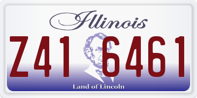 IL license plate Z416461