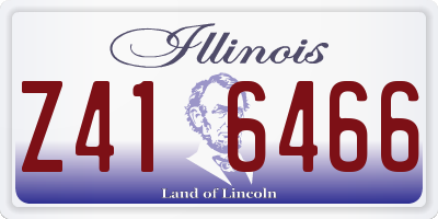 IL license plate Z416466