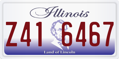 IL license plate Z416467