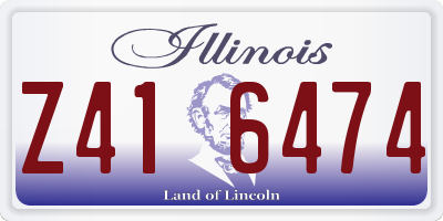 IL license plate Z416474