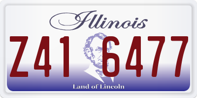 IL license plate Z416477